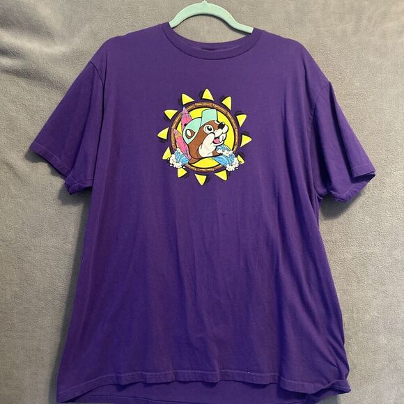 Buc-ee's T-Shirt Did Somebody Say 2023 Size XL Purple Graphic S/S Tropical Tee - Picture 3 of 7